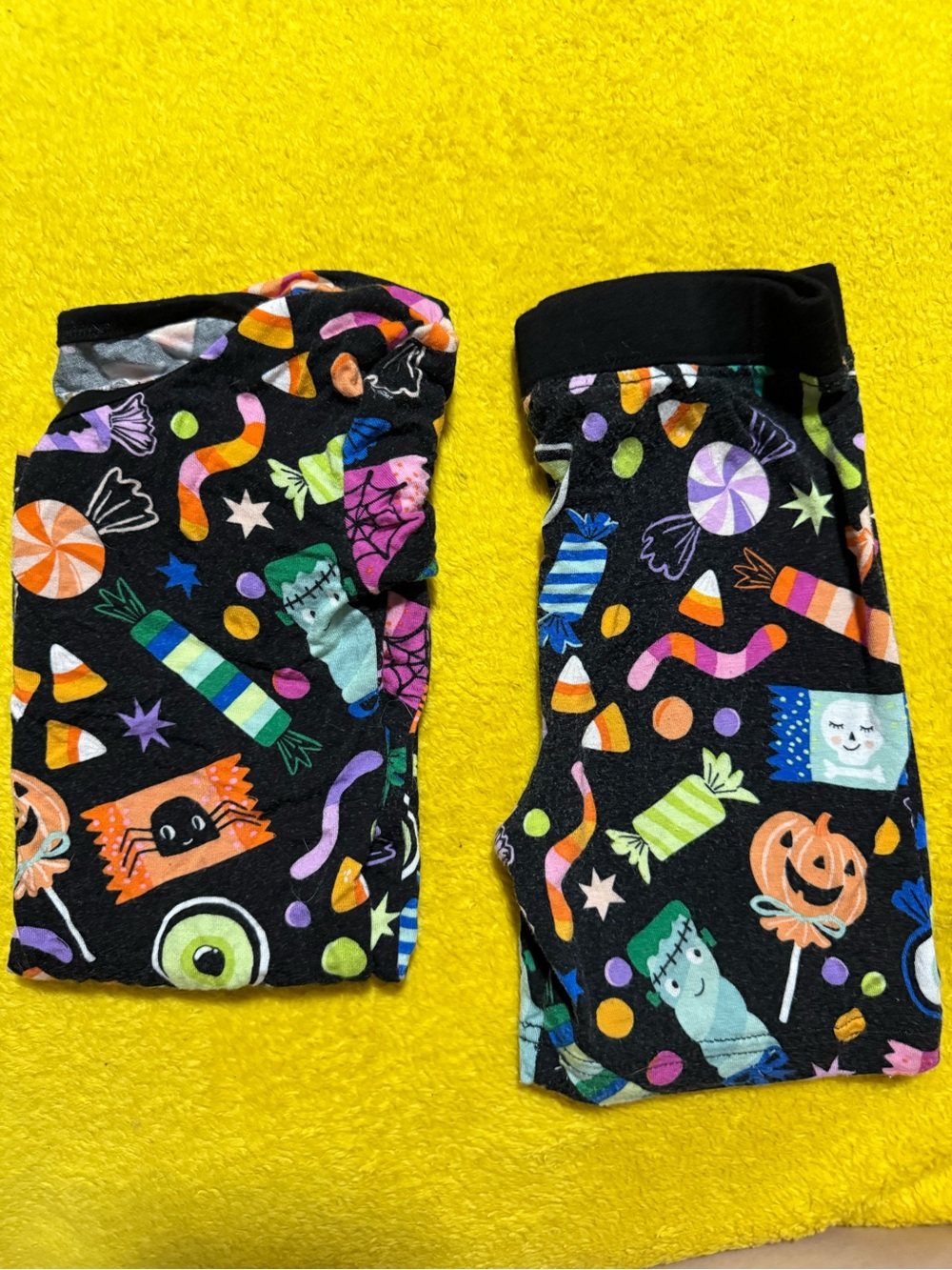 Little Sleepies Black Halloween Candy Print Pajama Bottoms